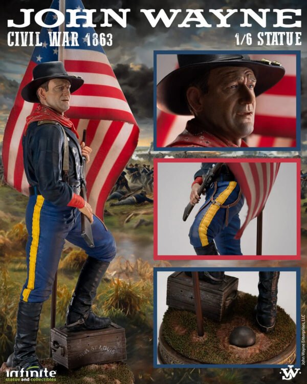 2024 Infinite Statue John Wayne (Civil War 1863) Statue - Image 5