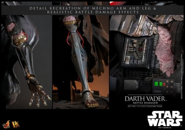 2024 Hot Toys Star Wars Darth Vader (Battle Damaged) Sixth Scale Figure - Image 7