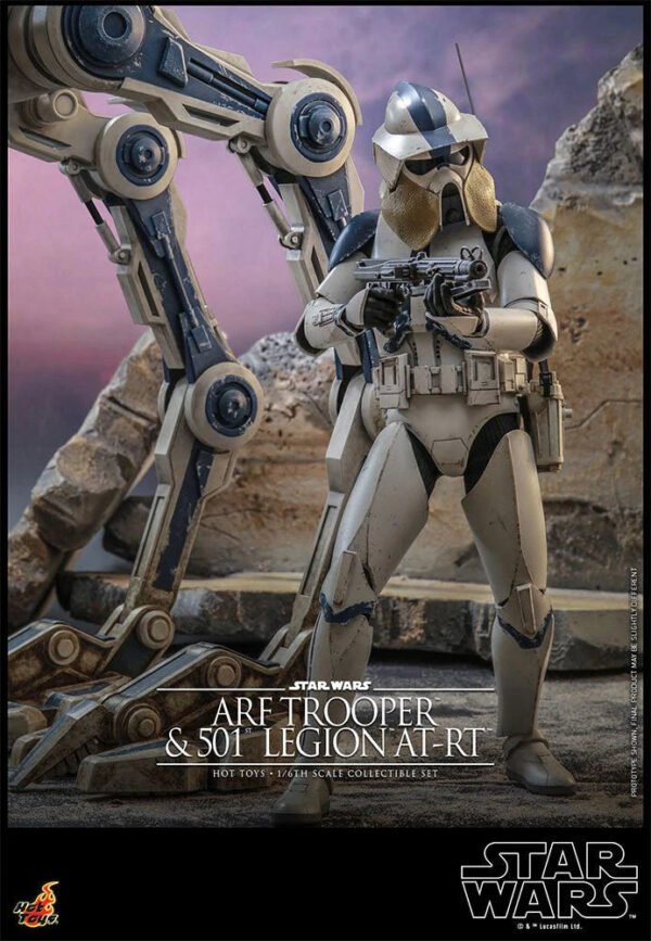 2024 Hot Toys Star Wars ARF Trooper and 501st Legion AT-RT Sixth Scale Figure - Image 9