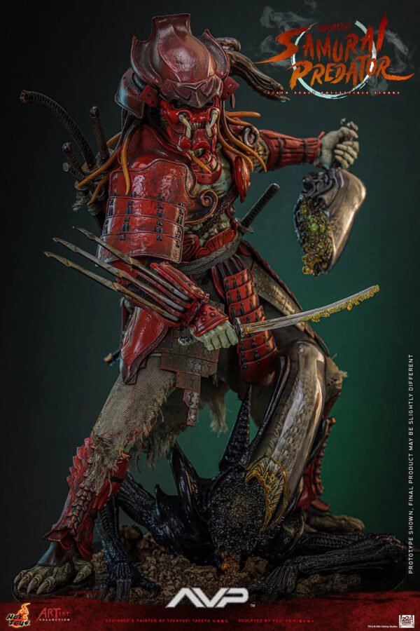 2024 Hot Toys Alien vs Predator Akaoni Samurai Predator Sixth Scale Figure - Image 6