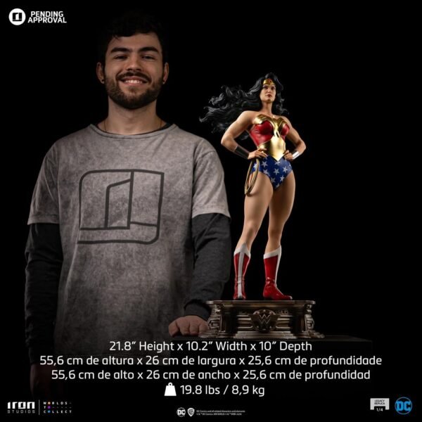 2024 Iron Studios DC Comics Wonder Woman DC Trinity Quarter Scale Statue - Image 2