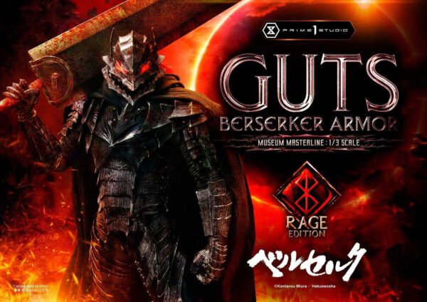 2024 Prime 1 Studio Museum Masterline Berserk Guts, Berserker Armor Rage Edition DX Bonus Version 1/3 Scale Statue