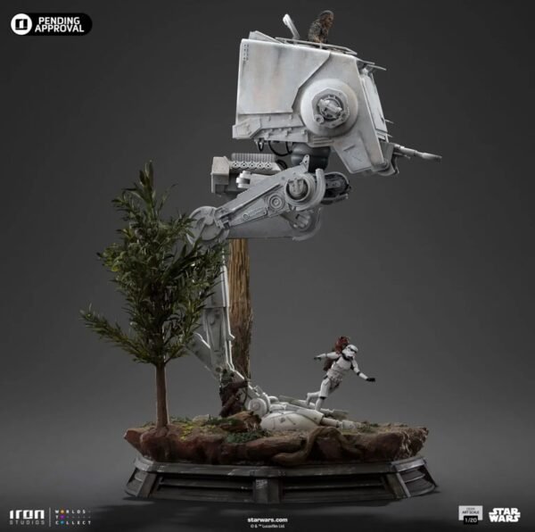 2024 Iron Studios Star Wars Return of the Jedi: AT-ST and Chewbacca 1/20 Demi Art Scale Statue - Image 11