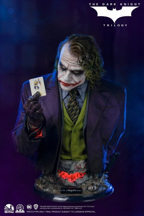 2024 Infinity Studio The Dark Knight Joker (Heath Ledger) Life-Size Bust - Image 8