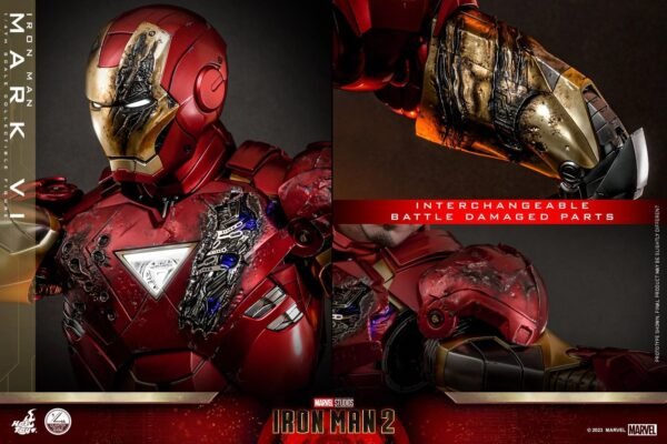 2024 Hot Toys Iron Man 2: Iron Man Mark VI Quarter Scale Figure - Image 4
