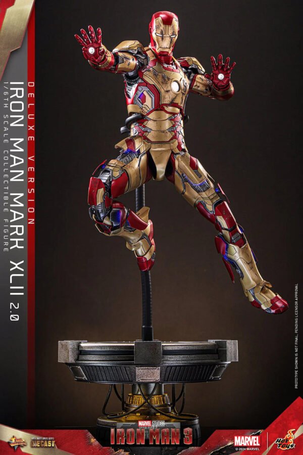2024 Hot Toys Iron Man 3 Iron Man Mark XLII (2.0) Deluxe Sixth Scale Figure - Image 4