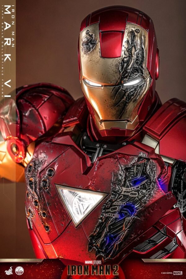 2024 Hot Toys Iron Man 2: Iron Man Mark VI Quarter Scale Figure - Image 8