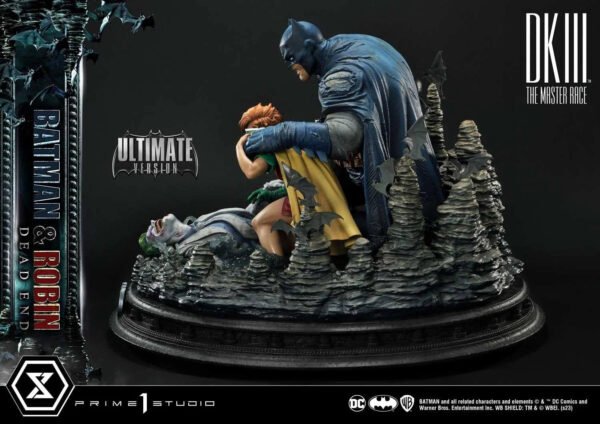 2024 Prime 1 Studio Ultimate Premium Masterline Batman Dark Knight III The Master Race (Comics) Batman & Robin Dead End Ultimate Bonus Version Statue - Image 4