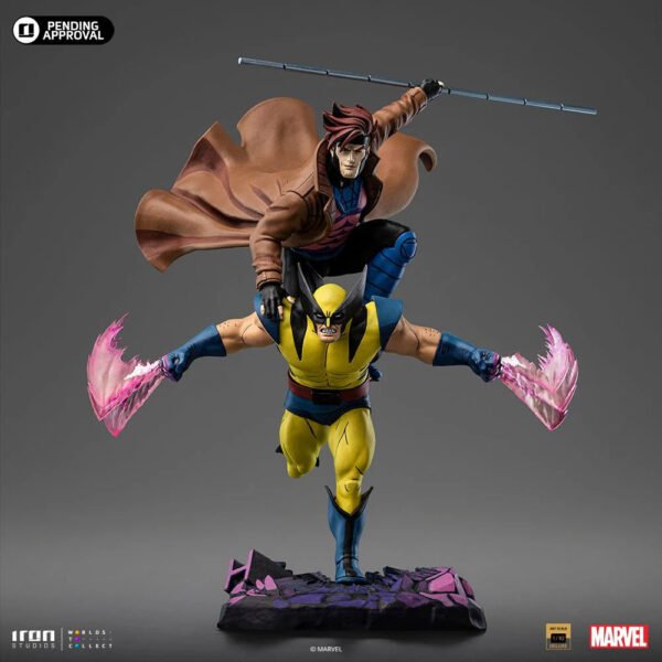 2024 Iron Studios X-Men 97 Gambit & Wolverine Deluxe 1/10 Art Scale Statue - Image 2