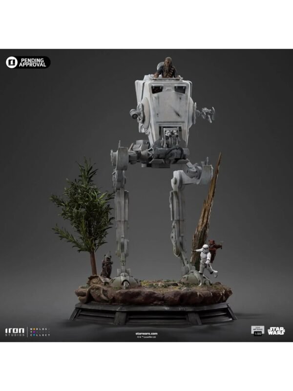 2024 Iron Studios Star Wars Return of the Jedi: AT-ST and Chewbacca 1/20 Demi Art Scale Statue