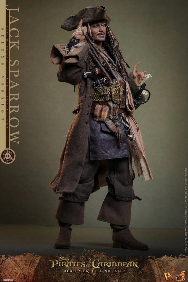 2024 Hot Toys Pirates of the Caribbean Jack Sparrow (Deluxe Version) Sixth Scale Figure - Image 4