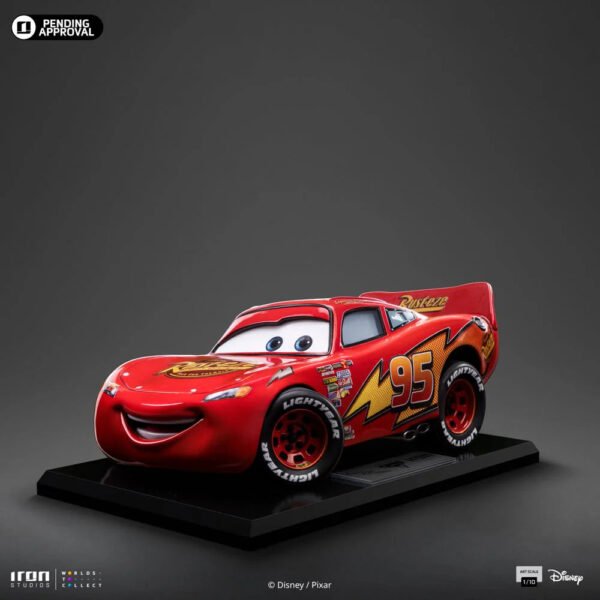 2024 Iron Studios Cars Lightning McQueen Art Scale 1/10 Statue - Image 3
