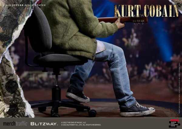 2024 Blitzway Nirvana Kurt Cobain 1/4 Superb Scale Statue - Image 12