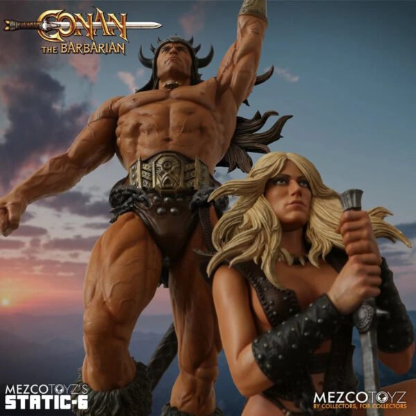 2024 Mezco Toyz Conan the Barbarian Static-6 Conan and Valeria 1/6 Scale Statue - Image 6