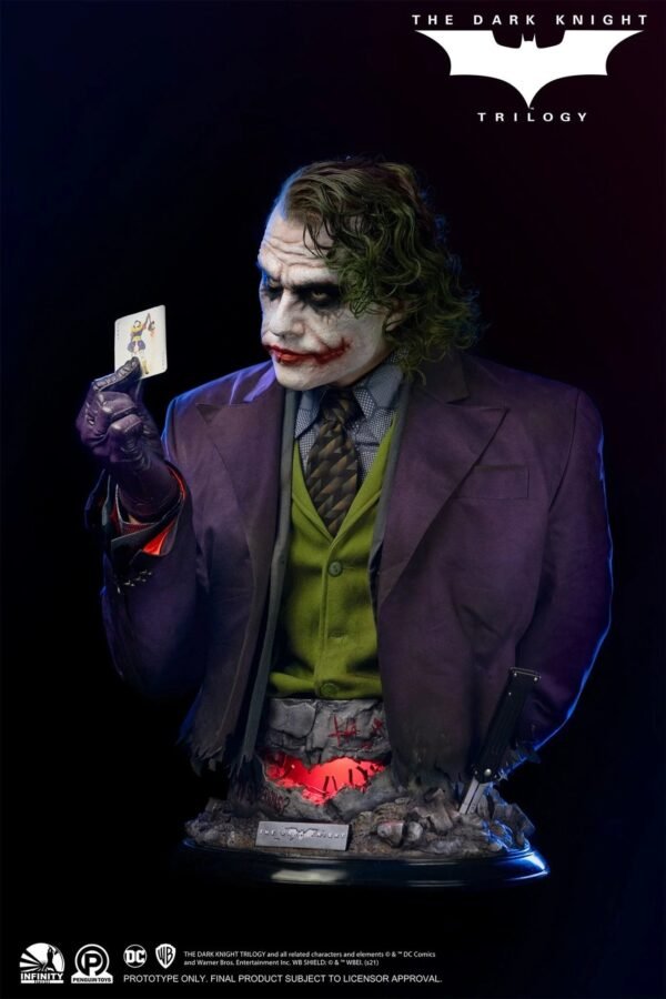 2024 Infinity Studio The Dark Knight Joker (Heath Ledger) Life-Size Bust - Image 3