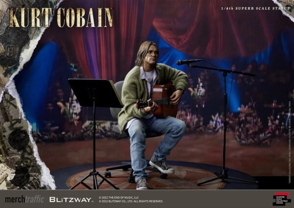 2024 Blitzway Nirvana Kurt Cobain 1/4 Superb Scale Statue - Image 9
