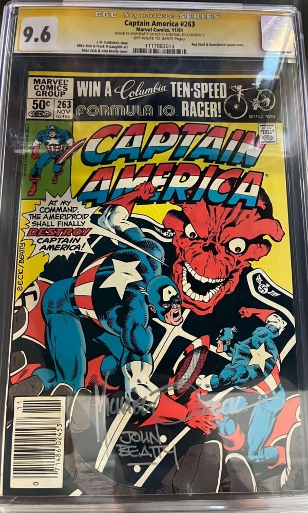 CGC 9.6 Signature Series Captain America #263 Signed by John Beatty & Mike Zeck