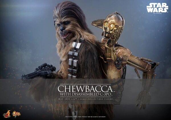 2024 Hot Toys Star Wars: The Empire Strikes Back Chewbacca with Disassembled C-3PO Sixth Scale Figure - Image 9