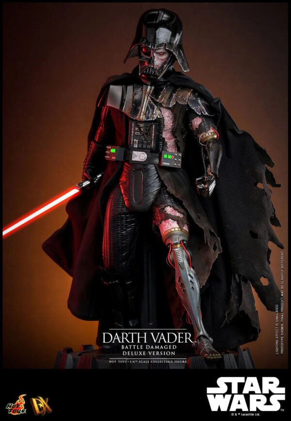 2024 Hot Toys Star Wars Darth Vader (Battle Damaged) (Deluxe Version) Sixth Scale Figure - Image 4