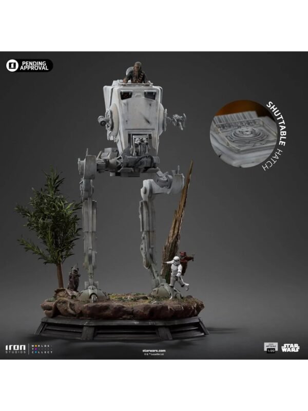 2024 Iron Studios Star Wars Return of the Jedi: AT-ST and Chewbacca 1/20 Demi Art Scale Statue - Image 5
