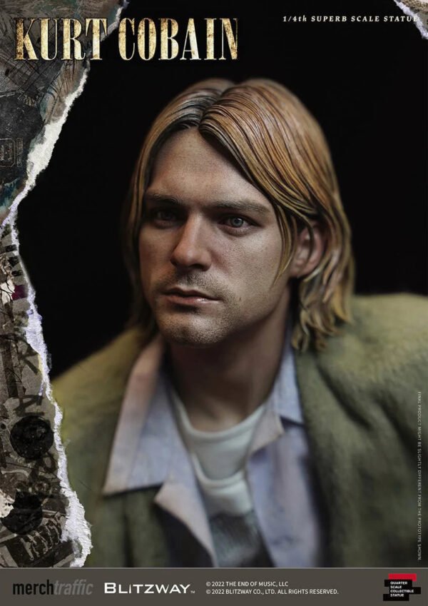 2024 Blitzway Nirvana Kurt Cobain 1/4 Superb Scale Statue - Image 8