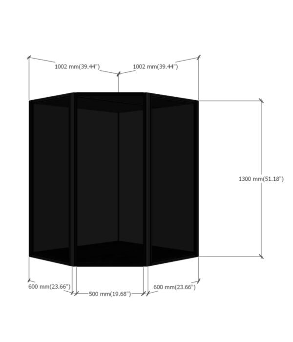 2024 Moducase DF Series 45° Corner (H1300MM) Display Case - Image 2