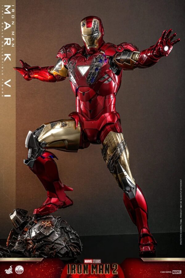 2024 Hot Toys Iron Man 2: Iron Man Mark VI Quarter Scale Figure - Image 9