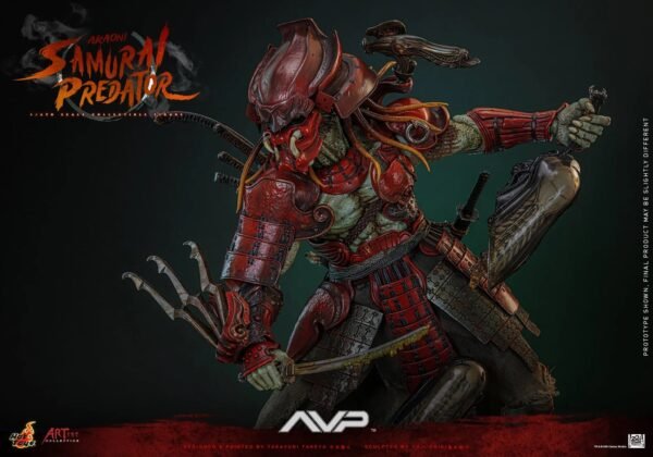 2024 Hot Toys Alien vs Predator Akaoni Samurai Predator Sixth Scale Figure - Image 5