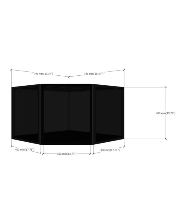 2024 Moducase SIXTH Series 45° Corner (H490mm) Display Case - Image 2