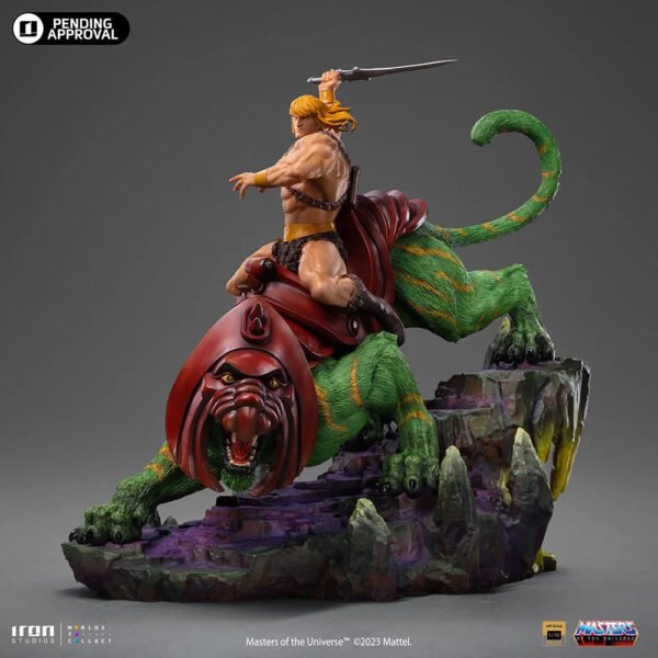 2024 Iron Studios Masters of the Universe He-Man and Battle Cat 1/10 Art Scale Statue - Image 2
