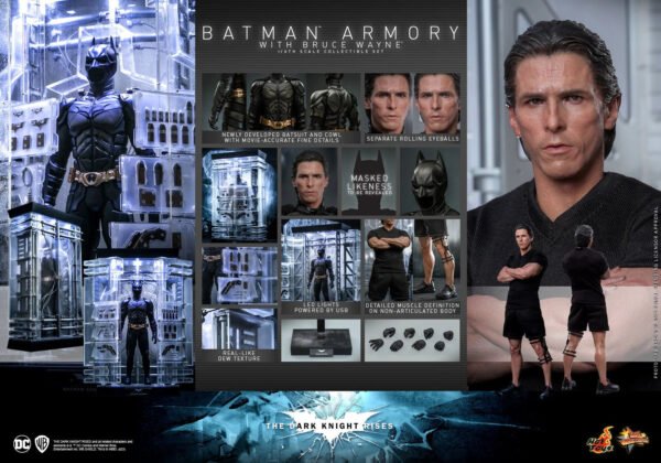 2024 Hot Toys Batman Armory with Bruce Wayne Sixth Scale Figure Set - Image 2