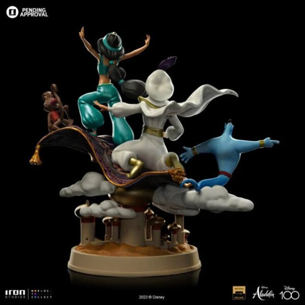 2024 Iron Studios Disney Classics Aladdin and Jasmine Deluxe Art Scale 1/10 Statue - Image 3