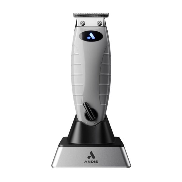 Andis 74055 Professional Corded/Cordless Hair & Beard Trimmer  Zero Gapped  Close Cutting Carbon Steel T-Outliner Blade  Grey - Image 3