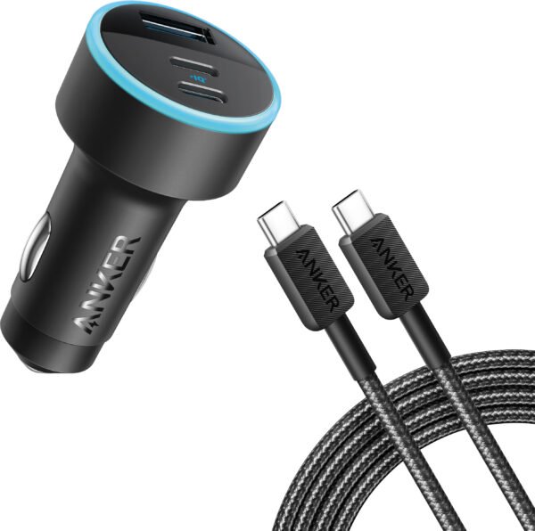 Anker – 335 67W Car Charger Bundle – Black