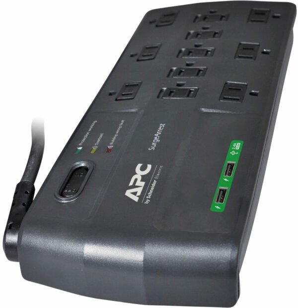 APC – SurgeArrest Home/Office 11-Outlets Surge Suppressor/Protector – Black