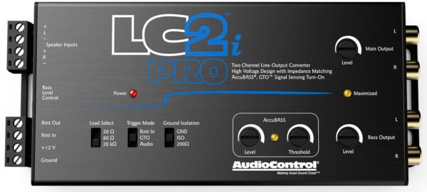 AudioControl – 2-Channel Active Line Output Converter with AccuBASS and Subwoofer Control – Black - Image 3