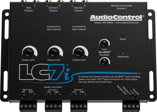 AudioControl – 6-Channel Active Line Output Converter with AccuBASS – Black