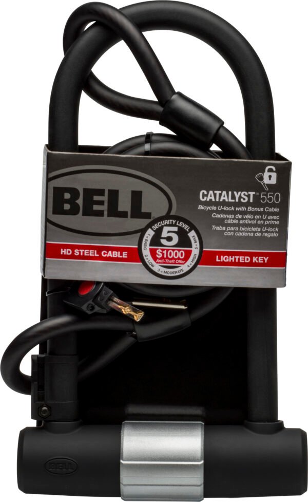 Bell – Catalyst 550 U-Lock for Bike and Scooter – Black - Image 3
