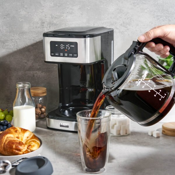 Bella Pro Series – 12-Cup Programmable Coffee Maker – Stainless Steel - Image 3