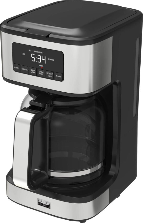 Bella Pro Series – 12-Cup Programmable Coffee Maker – Stainless Steel - Image 9