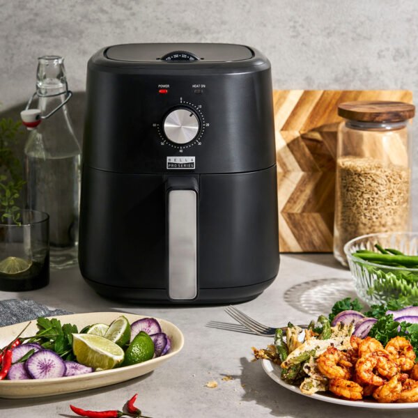 Bella Pro Series – 3-qt. Analog Air Fryer – Black - Image 5