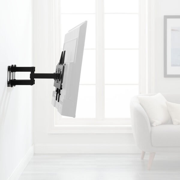 Best Buy essentialsTM – Full Motion TV Wall Mount for 47–84′′ TVs – Black - Image 5