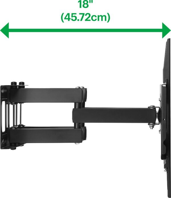 Best Buy essentialsTM – Full Motion TV Wall Mount for 47–84′′ TVs – Black - Image 11