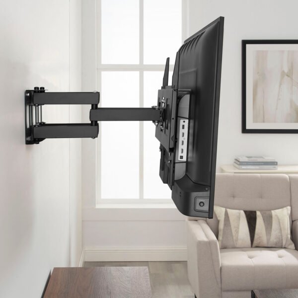 Best Buy essentialsTM – Full Motion TV Wall Mount for 47–84′′ TVs – Black - Image 7
