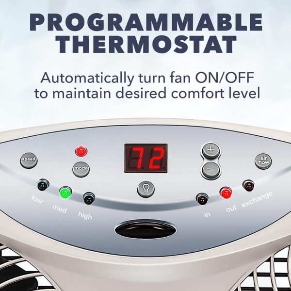 Bionaire 8.5′′ Twin Window Fan with Reversible Airflow  3 Speeds  Remote Control - Image 7