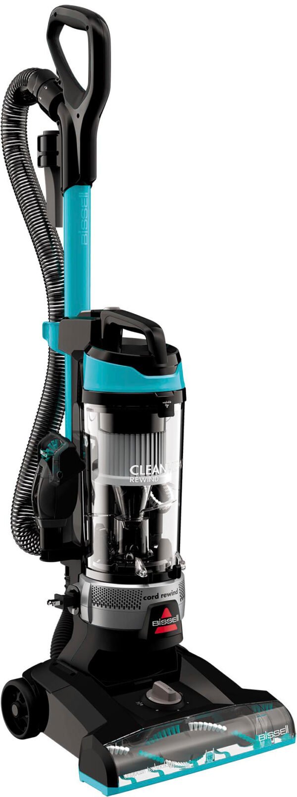 BISSELL – CleanView Rewind Upright Vacuum Cleaner – Black with Electric Blue accents - Image 3
