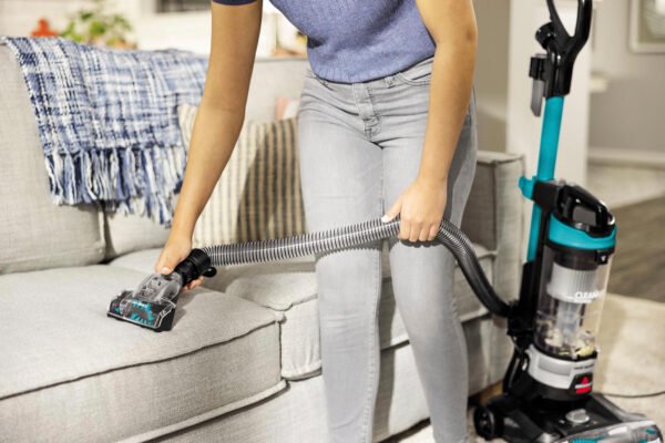 BISSELL – CleanView Rewind Upright Vacuum Cleaner – Black with Electric Blue accents - Image 11