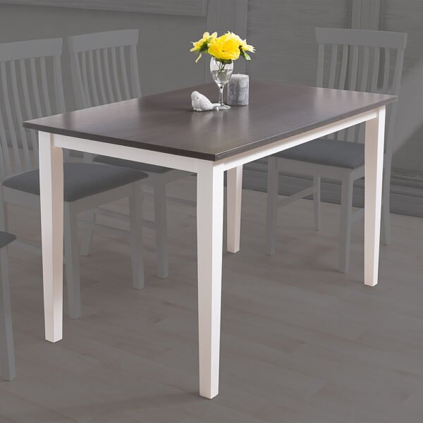 CorLiving – Michigan Two Tone White and Gray Dining Table – White/Gray