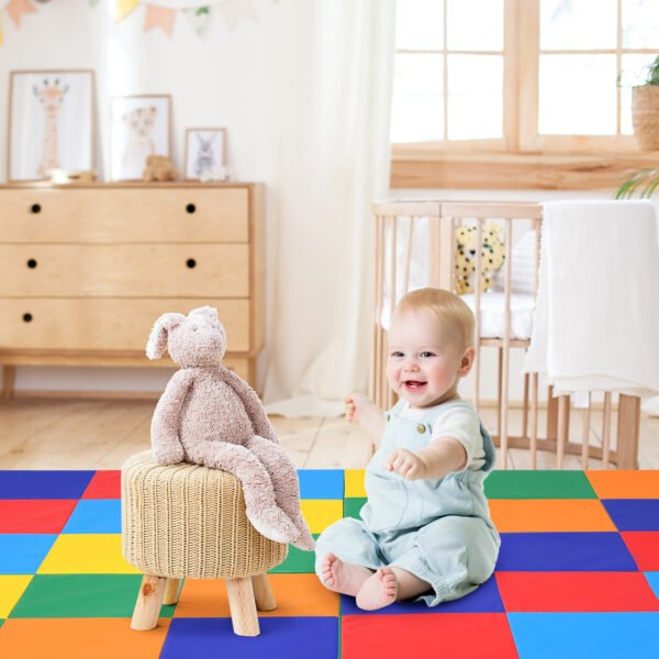 Costway 58” Toddler Foam Play Mat Baby Folding Activity Floor Mat Home School Daycare – Multi-color - Image 7