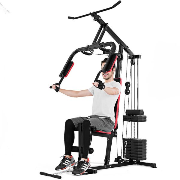 Costway – Multifunction Cross Trainer Workout Machine Strength Training Fitness Exercise – Black - Image 9